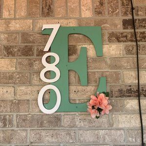 Handmade Personalized House Number Sign